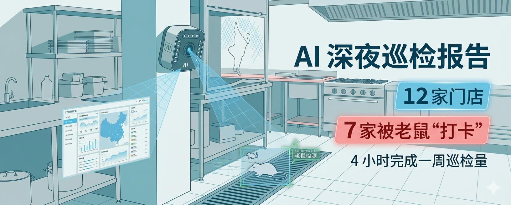AI 深夜巡检报告：12 家门店，7 家被老鼠「打卡」