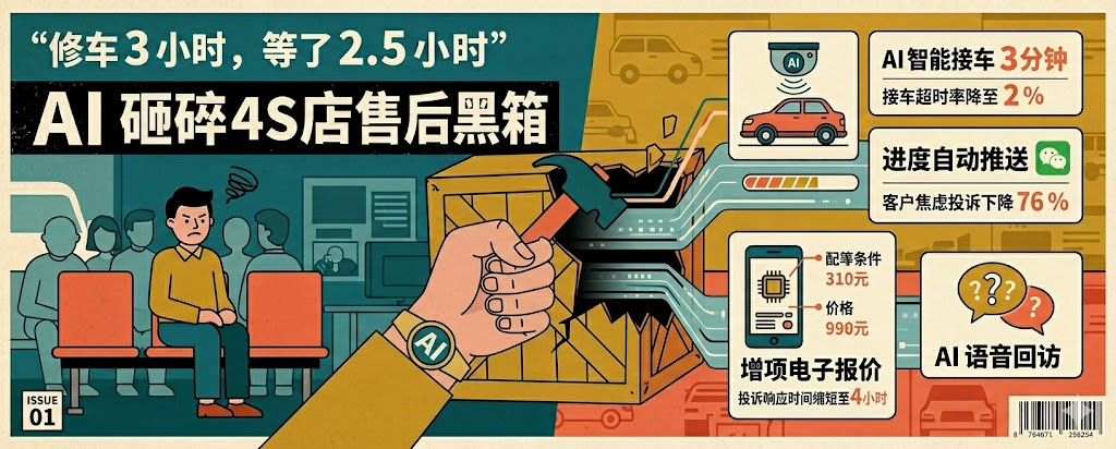 「修车 3 小时，等了 2.5 小时」—— AI 砸碎 4S 店售后黑箱