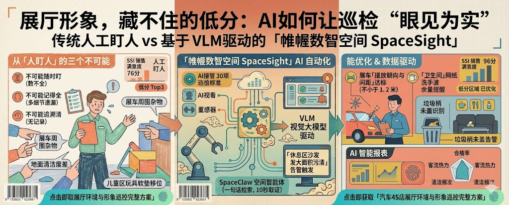展厅形象，藏不住的扣分细节：AI 如何让巡检“眼见为实”