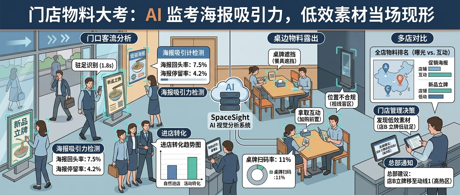门店物料大考：AI 监考海报吸引力，低效素材当场现形
